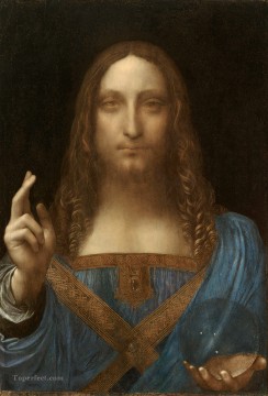 レオナルド・ダ・ヴィンチ Painting - レオナルド・ダ・ヴィンチ サルバトール・ムンディ 1500